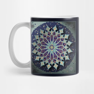 Mosaic Mandala in Blue T Shirt Mug